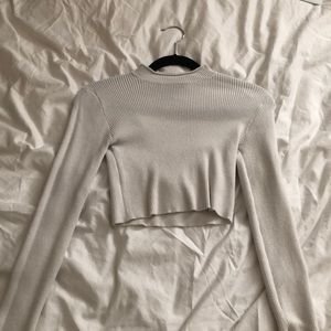 Forever21 ribbed turtleneck cropped long sleeve